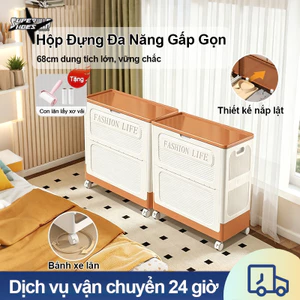 Hộp Đựng Đa Năng Gấp Gọn Dung Tích Lớn Thùng Đựng Quần Áo Có Bánh Xe 360°