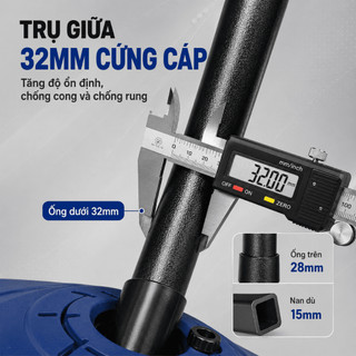 Ô Dù Vuông Ngoài Trời Che Nắng Mưa, Dù Bán Hàng 4 Nan Khung Thép, Size 2x2/2.5x2.5/3x3m, Xanh/Đỏ