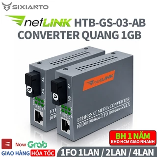 Converter Quang Gigabit Netlink HTB-GS03 1000Mbps Bộ Chuyển Đổi Quang Điện SC 1 Sợi 2 Sợi