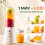 Máy Xay Sinh Tố Cầm Tay 450ml 2 Cối 21000rpm Xay Đá Nhỏ Pin 1500mAh Sạc Type-C Mini Tiện Lợi