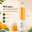 Máy Xay Sinh Tố Cầm Tay 450ml 2 Cối 21000rpm Xay Đá Nhỏ Pin 1500mAh Sạc Type-C Mini Tiện Lợi