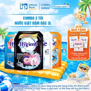 Combo 2 Nước Giặt Đậm Đặc Hygiene 3L (Dịu Êm/ Ánh Dương Hạnh Phúc/ Mẫu Đơn/ Ánh Dương Rực Rỡ)