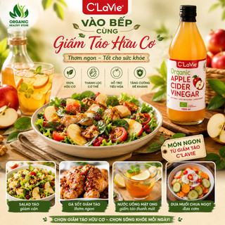 Giấm táo hữu cơ có giấm cái , 100% tự nhiên, đa năng tiện lợi và thanh lọc cơ thể