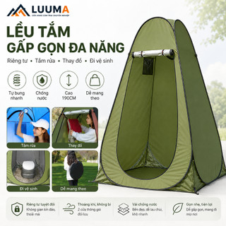 Lều Thay Đồ Tự Bung 190CM Chống Nước, Lều Tắm Di Động, Lều Vệ Sinh Cắm Trại Đa Năng, Khung Thép Bền, Kèm Túi Đựng