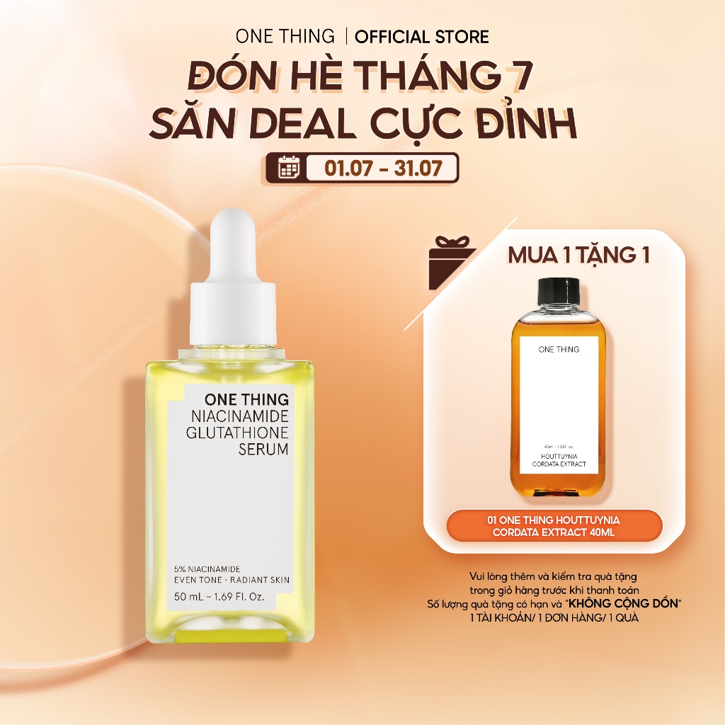 one thing niacinamide glutathione serum 1.69 fl. oz.(50ml) rich fluid texture ONE THING Niacinamide Glutathione Sun