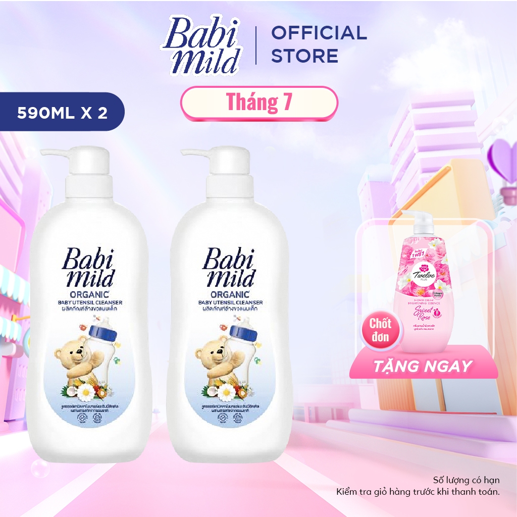 Combo 2 Nước rửa bình Babi Mild 590MLx2