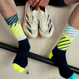 Tất Chạy Bộ Cao Cấp INCYLENCE Running Màu Diagonals Navy Canary