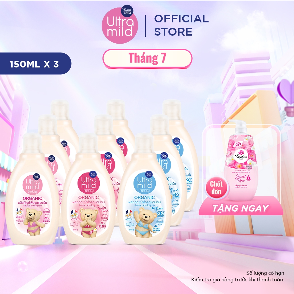 Combo 3 Dung dịch vệ sinh phụ nữ Ultra Mild 150ml