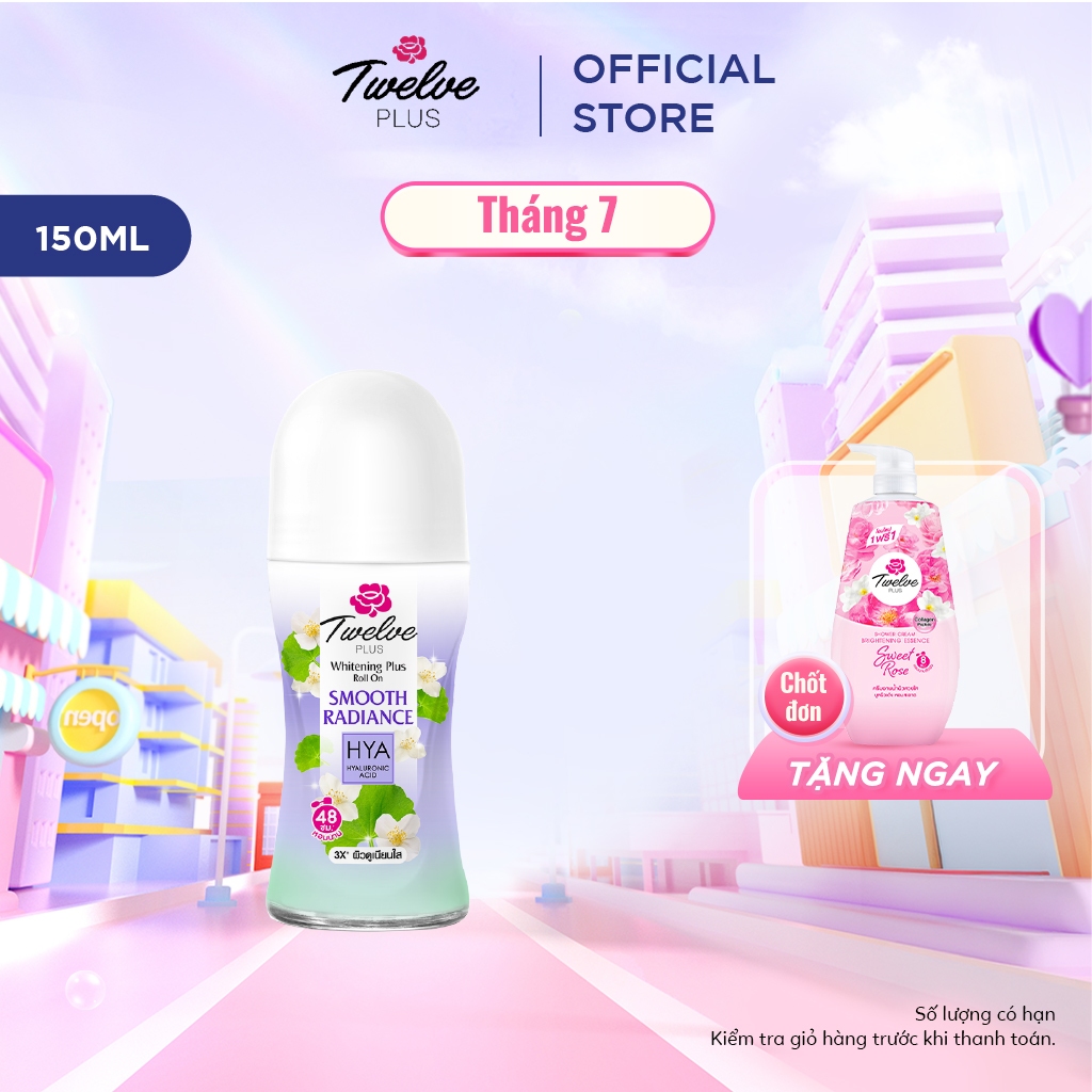 Lăn khử mùi nữ Twelve Plus mềm mại cho da 40ml