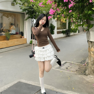 Áo Thun Nữ Tay Dài RUSY Cổ Tim Form Body Tôn Dáng Chất Thun Borip Co Giãn Mềm Mại TD15