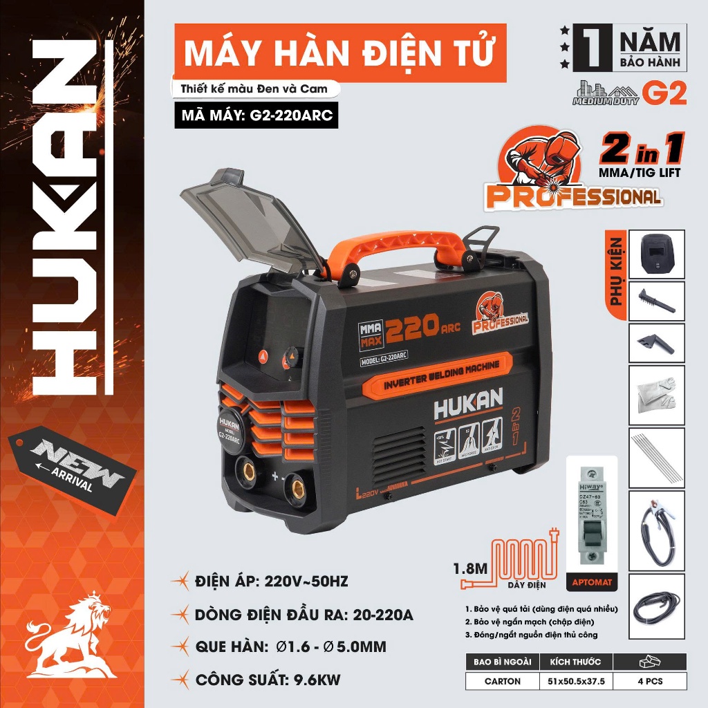 Các Dòng Máy Hàn HUKAN G2-200MINI / G2-200ARC / G2-220ARC / G2-250ARC /  ARC-200 IGBT /  ARC-250 IGBT / ARC-250MOSFET