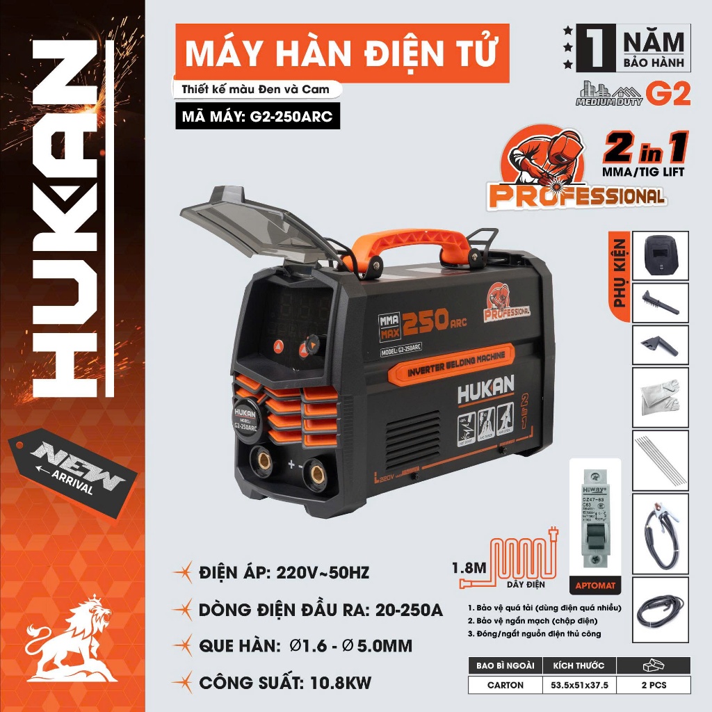 Các Dòng Máy Hàn HUKAN G2-200MINI / G2-200ARC / G2-220ARC / G2-250ARC /  ARC-200 IGBT /  ARC-250 IGBT / ARC-250MOSFET