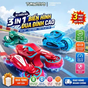 Xe máy biến hình, mô hình xe máy xe ô tô đồ chơi bé trai chống sốc chống va đập xe biến dạng, Turbotoys