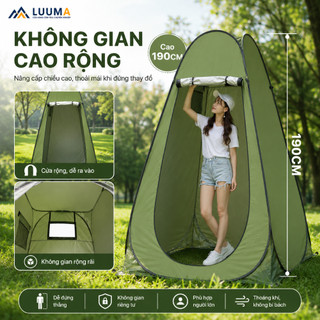 Lều Thay Đồ Tự Bung 190CM Chống Nước, Lều Tắm Di Động, Lều Vệ Sinh Cắm Trại Đa Năng, Khung Thép Bền, Kèm Túi Đựng
