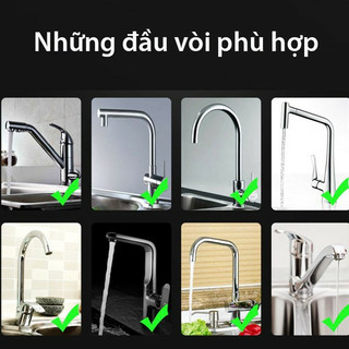 Dây Nối Vòi Nước 360 Độ Tăng Áp - Đầu Vòi Lavabo Dây Mềm 2 Chế Độ, Xoay Linh Hoạt Chống Bắn Nước