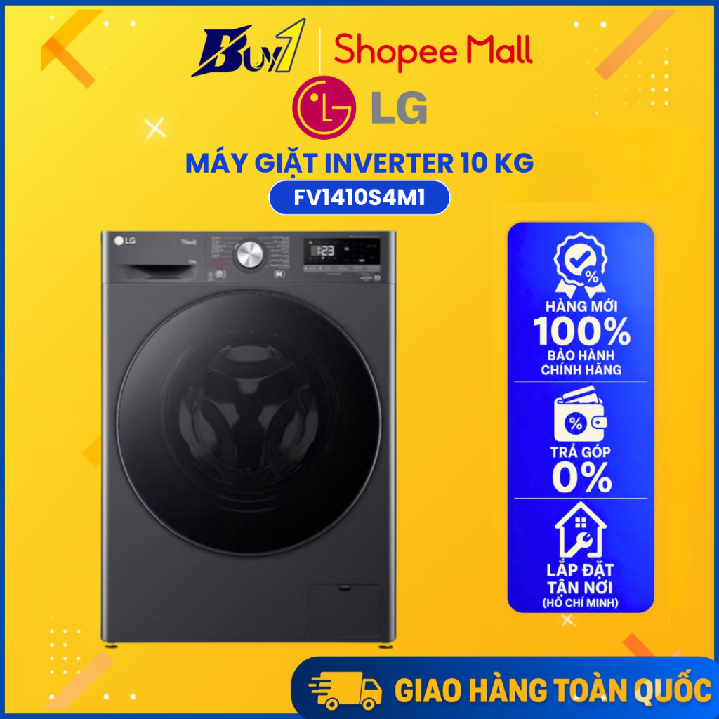 FV1410S4M1 - Máy giặt LG AI DD Inverter 10 kg FV1410S4M1 - Hàng Chính Hãng
