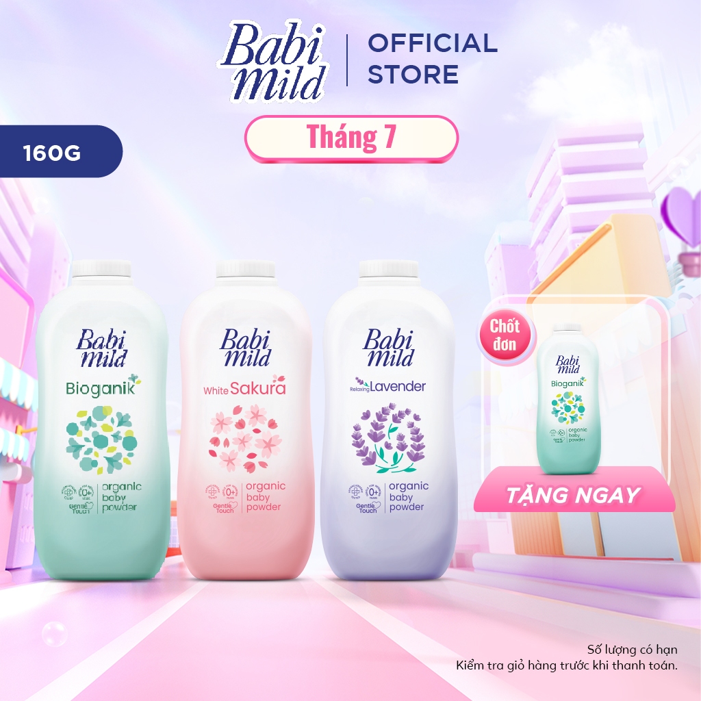 Phấn Rôm Trẻ Em Babi Mild 160g