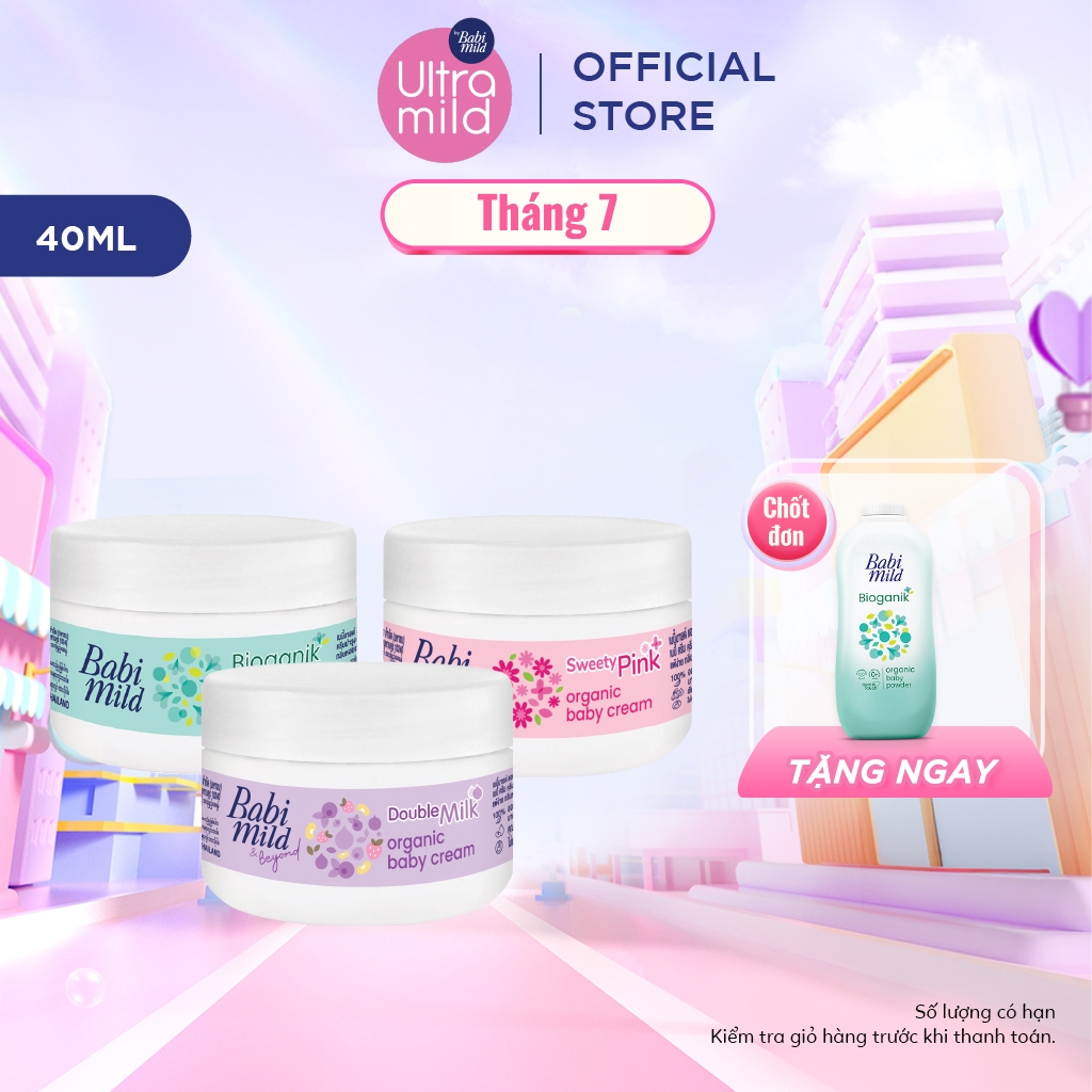 Kem dưỡng da trẻ em Babi Mild hũ 50g