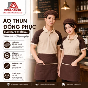 Áo Thun Polo Tay Raglan Phối Màu Nam Nữ Cho Phục Vụ, Bán Hàng, Mặc Hàng Ngày