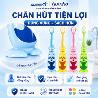 Bàn Chải Đánh Răng Kumho HQ17 Lông Nano Siêu Mềm Đầu Chải Nhỏ Chân Hút Cho Bé Chính Hãng