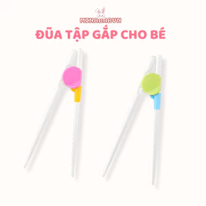 Đũa Tập Gắp Ăn Cho Bé Cao Cấp Chắc Chắn Có Quai Xỏ Ngón Đáng Yêu, Đũa Gắp Tập Ăn Cho Bé An Toàn