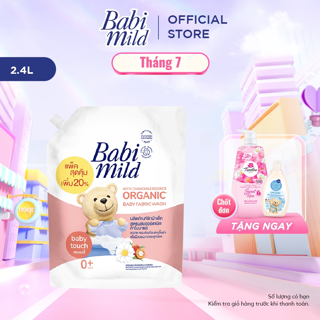 Nước Giặt Xả Dịu Nhẹ Cho Bé 2in1 Babi Mild Baby Touch 2400ml/túi