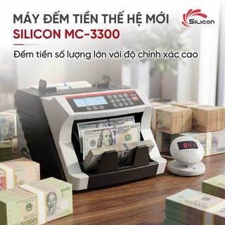 Máy đếm tiền nhập khẩu Silicon MC-3300 thế hệ mới - Nhỏ gọn - Tiện ích - Phát hiện tiền giả