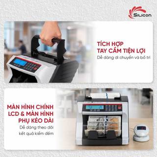 Máy đếm tiền nhập khẩu Silicon MC-3300 thế hệ mới - Nhỏ gọn - Tiện ích - Phát hiện tiền giả
