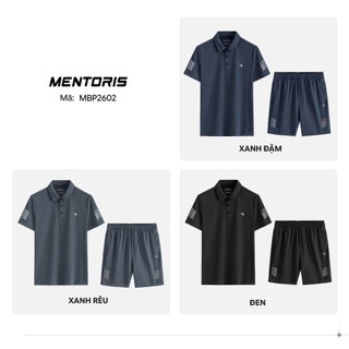 Bộ Polo Thể Thao MENTORIS Bản Premium, Vải Thun Lạnh Chevron Weave Co Giãn, Thoáng Khí MBP2602
