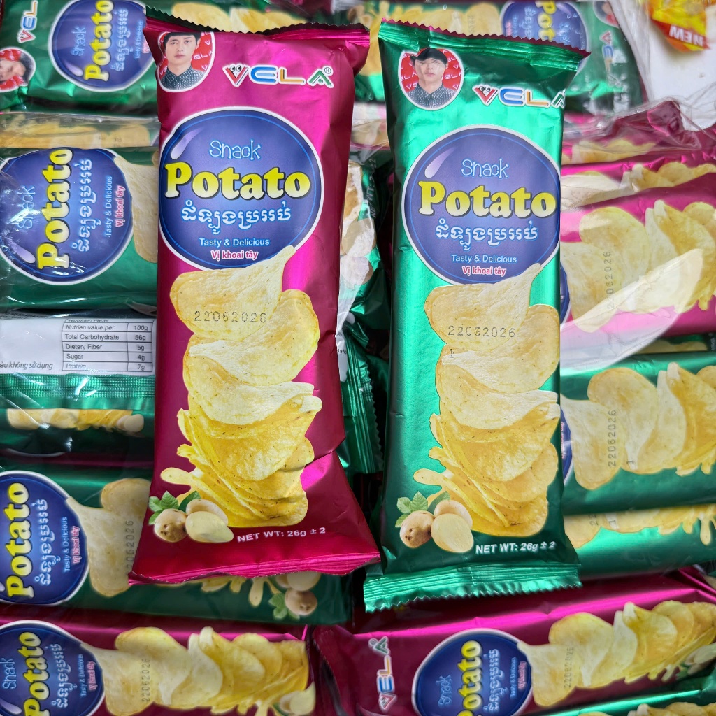 Bán Sỉ Snack khoai tây potato vena bịch 30 gói giòn ngon, hấp dẫn, đồ ăn vặt cổng trường hót nhất hiện nay