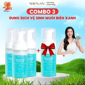 Combo 3 Chai Dung Dịch Vệ Sinh Phụ Nữ Tạo Bọt Tự Động SHeGAN 100ml - Khử Mùi, Dịu Nhẹ, Cân Bằng pH, Dưỡng
