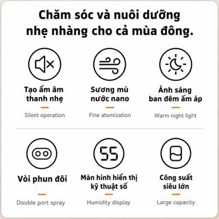 Máy tạo độ ẩm Máy tạo ẩm Không khí Máy phun sương USB Máy tạo ẩm Mini 4L dùng phòng khách gia đình