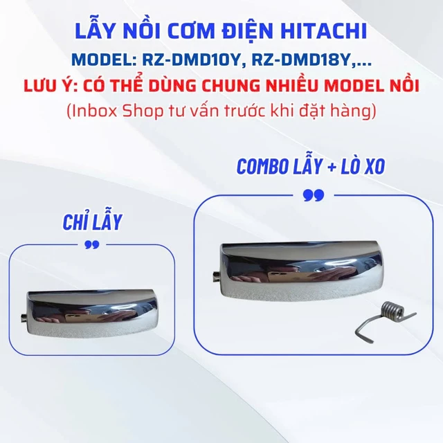 Lẫy Nồi Cơm Điện HITACHI, Phụ Kiện Nồi Cơm Điện Lẫy Khóa Nồi Cơm Điện Chất Liệu Nhựa ABS Cao Cấp Chịu Nhiệt Tốt