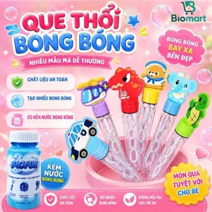 Đồ chơi que thổi bong bóng xà phòng hình thù ngộ nghĩnh cho bé kèm nước