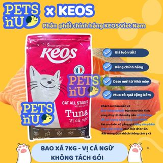 [CHÍNH HÃNG] [GIÁ TỐT] [TẶNG QUÀ]  XÁ - Hạt Keos cho Mèo mọi lứa tuổi vị Hải sản / Cá ngừ  xá 7kg – KM SỐC!