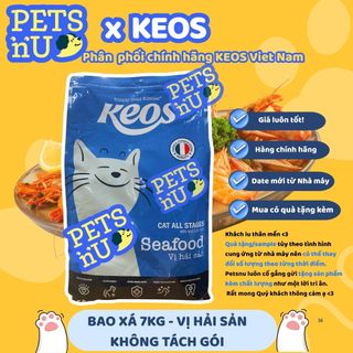 [CHÍNH HÃNG] [GIÁ TỐT] [TẶNG QUÀ]  XÁ - Hạt Keos cho Mèo mọi lứa tuổi vị Hải sản / Cá ngừ  xá 7kg – KM SỐC!