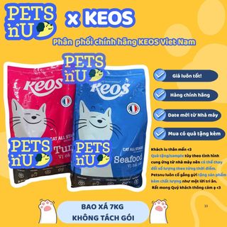 [CHÍNH HÃNG] [GIÁ TỐT] [TẶNG QUÀ]  XÁ - Hạt Keos cho Mèo mọi lứa tuổi vị Hải sản / Cá ngừ  xá 7kg – KM SỐC!