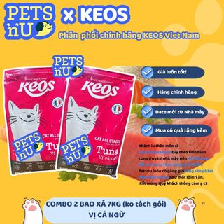 [CHÍNH HÃNG] [GIÁ TỐT] [TẶNG QUÀ]  XÁ - Hạt Keos cho Mèo mọi lứa tuổi vị Hải sản / Cá ngừ  xá 7kg – KM SỐC!