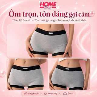 Quần lót nữ cotton kháng khuẩn dáng boxer thể thao cá tính cạp trung tôn dáng đáy lót mở rộng L5284