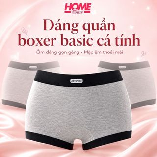 Quần lót nữ cotton kháng khuẩn dáng boxer thể thao cá tính cạp trung tôn dáng đáy lót mở rộng L5284