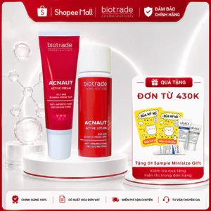 Combo Kem Chấm Mụn Biotrade Acnaut Cream + Lotion cho da mụn viêm giảm mụn ngừa thâm - Skin Studio