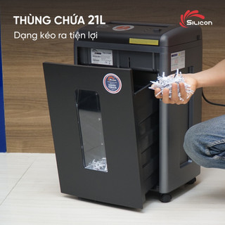 Máy hủy tài liệu nhập khẩu SILICON PS620C - Máy hủy vụn - Công suất hủy 12 tờ/ 1lần - BH toàn quốc