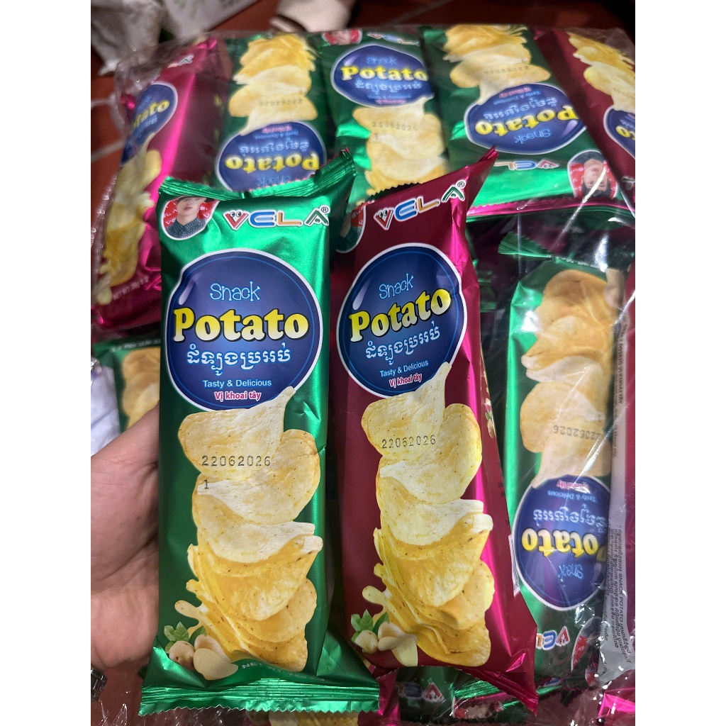 Bán Sỉ Snack khoai tây potato vena bịch 30 gói giòn ngon, hấp dẫn, đồ ăn vặt cổng trường hót nhất hiện nay