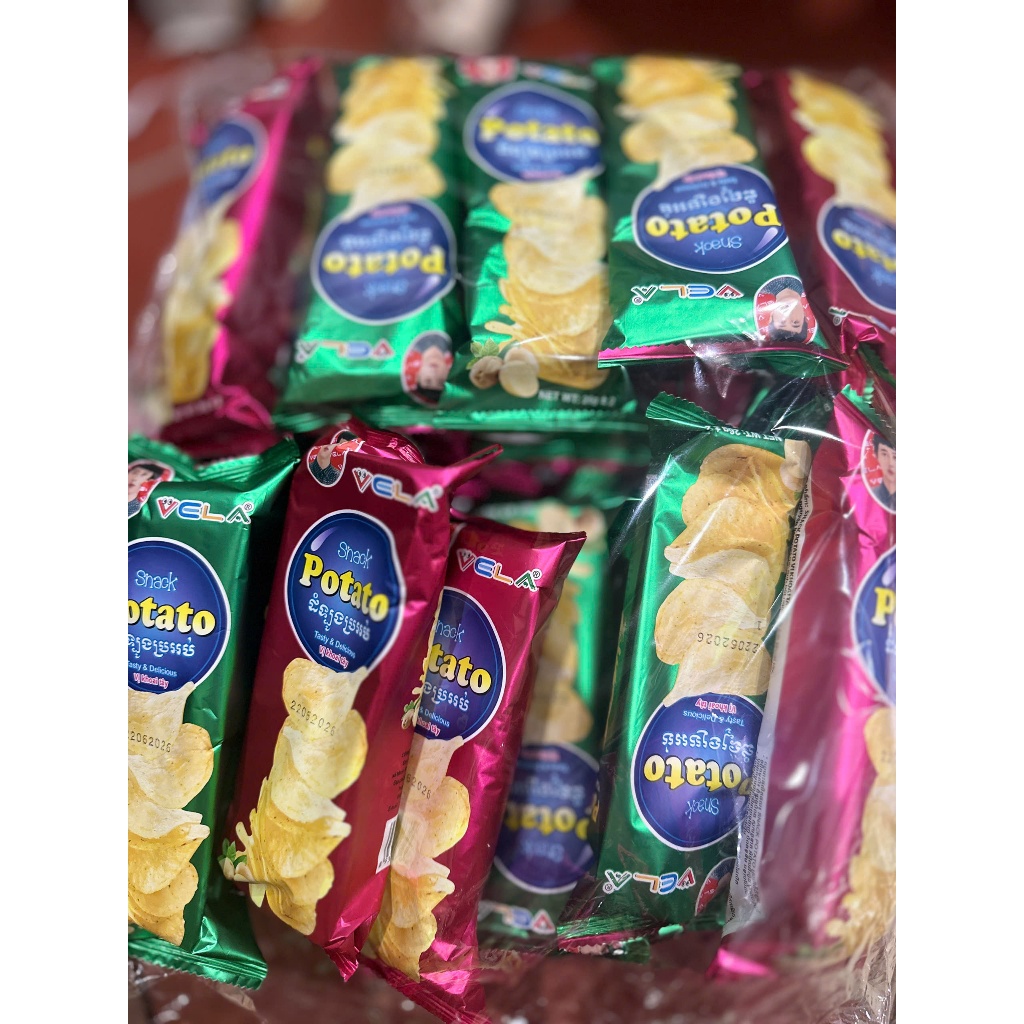 Bán Sỉ Snack khoai tây potato vena bịch 30 gói giòn ngon, hấp dẫn, đồ ăn vặt cổng trường hót nhất hiện nay