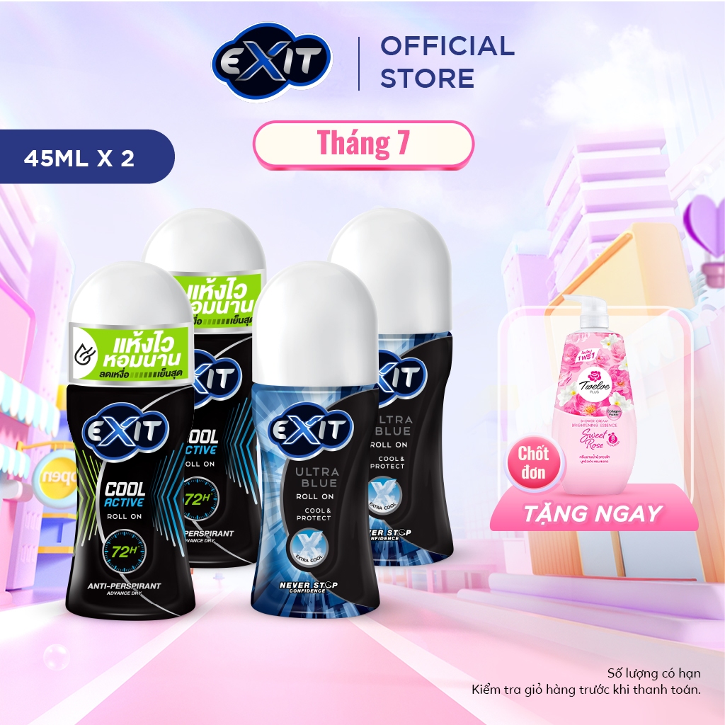 Combo 2 Lăn nách nam Exit 45ML
