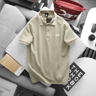 Áo polo nam dệt gân cotton cao cấp phối viền form suông , bigsize 110kg - 3bros
