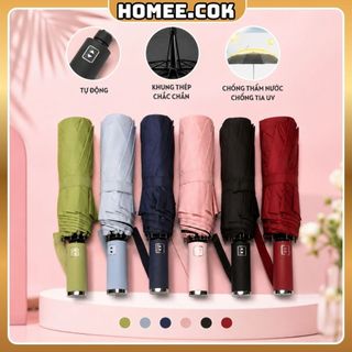 Homee.cok Ô Dù Mini Tự Động Gấp Gọn Chống Tia UV - Dù Mini Che Mưa Nắng, Siêu Nhẹ Bỏ Túi Du Lịch Hằng Ngày