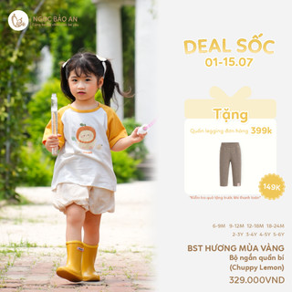 NBAN (6M-6Y) Quần áo bé gái Hương Mùa Vàng, thời trang trẻ em mùa hè cotton mềm mát cho bé