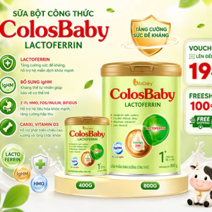 Sữa công thức ColosBaby Lactoferrin lon 400- 800g Miễn Dịch Vượt Trội, Phát Triển Toàn Diện