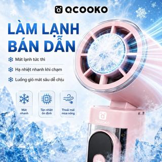 [SALE SỐC]Quạt cầm tay mini QO-HF199- 199 cấp độ gió, cực kỳ mát mẻ,pin khủng 3000maH, nhỏ gọn tiện lợi